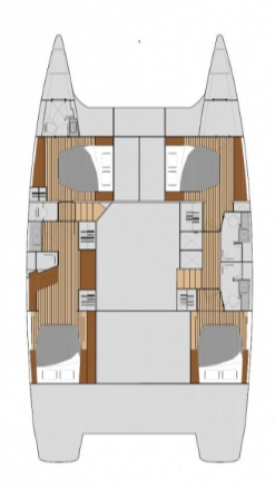 Fountaine Pajot Saba 50 - 4 + 2 cab. Sketch