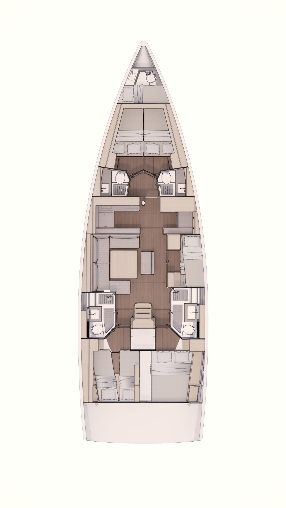 Dufour 530 - 5 + 1 cab. Sketch