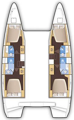 Lagoon 42 (4+2cab/4wc) Sketch