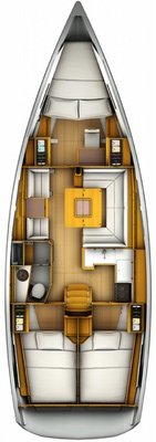 Sun Odyssey 419 (3 cab/2wc) Sketch