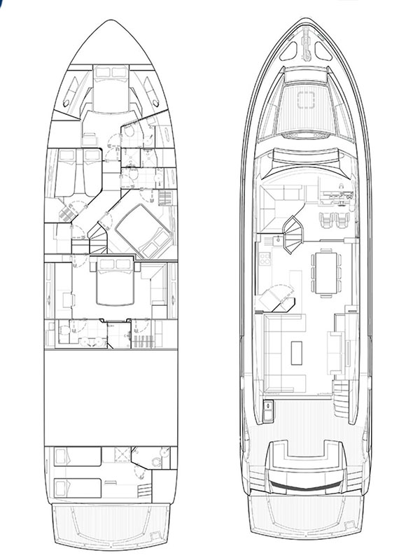 Sunseeker Manhattan 80 Sketch