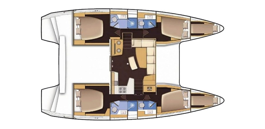 Lagoon 42 (4+2cab/4wc) Sketch