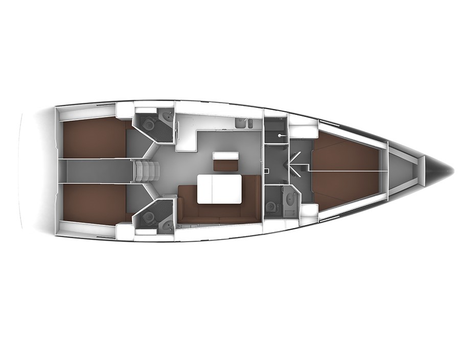 Bavaria Cruiser 46 (4 cab/3WC) Sketch