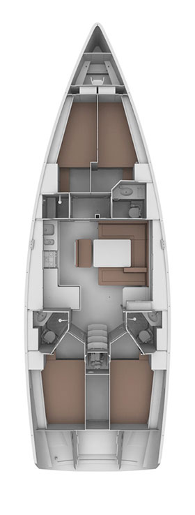 Bavaria Cruiser 46 (4 cab/3WC) Sketch