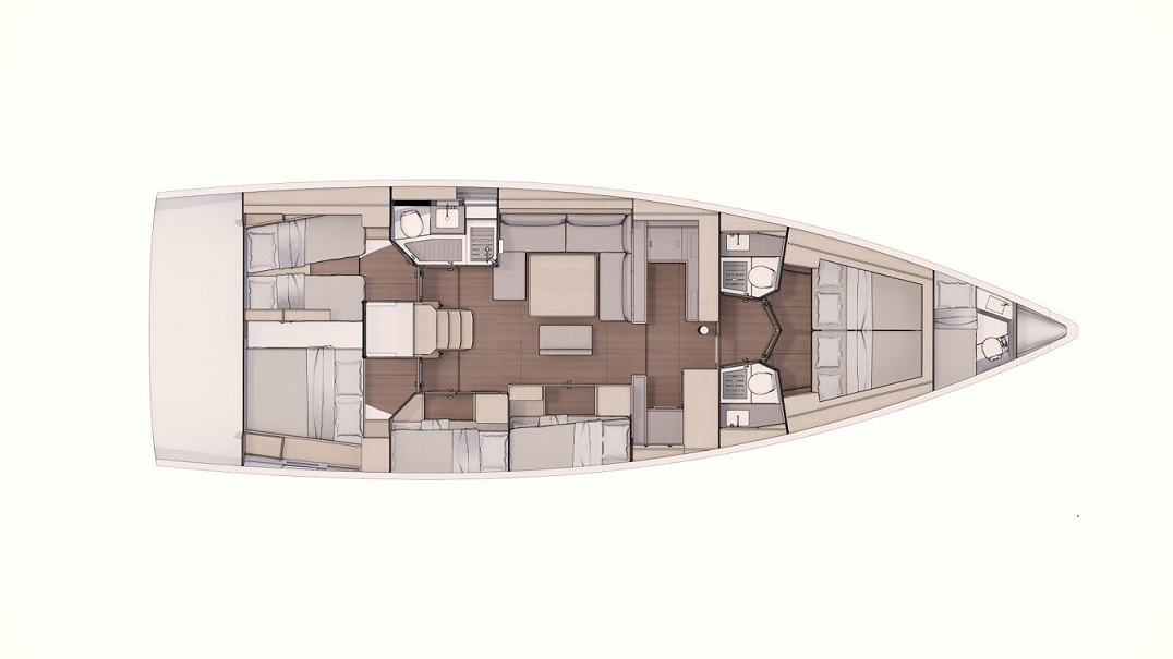 Dufour 530 Cab 6+1 Sketch