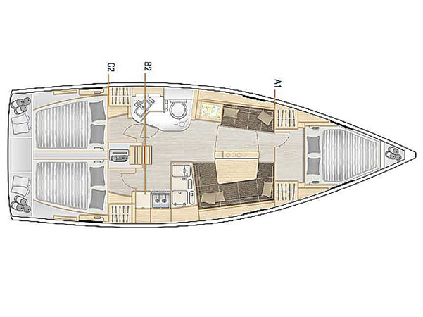 Hanse 388 Sketch