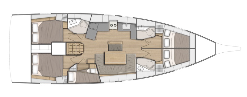 Oceanis 46.1 (5cab/3wc) Sketch