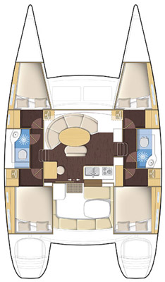 Lagoon 380 (4cab/2wc) Sketch