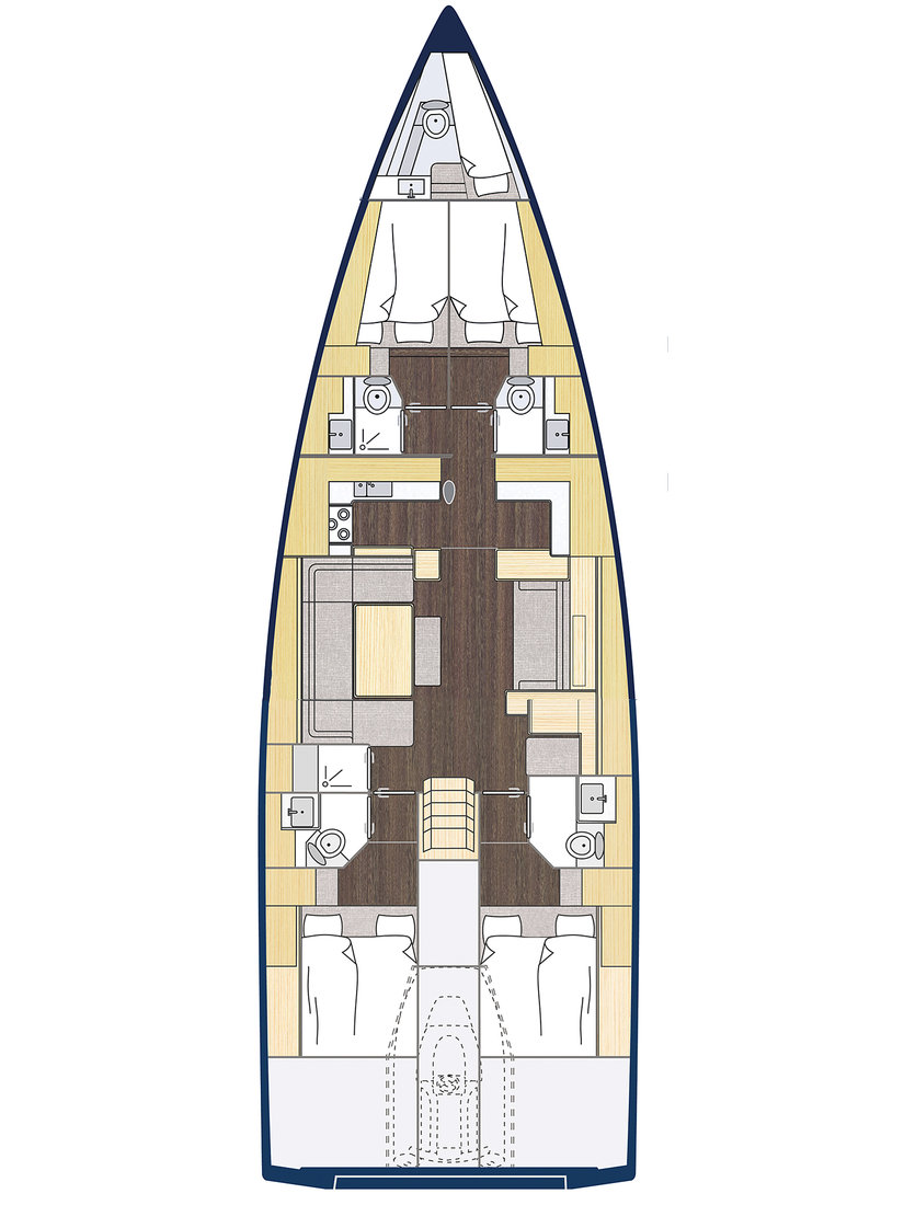 Bavaria C57 - 5 + 1 cab. Sketch