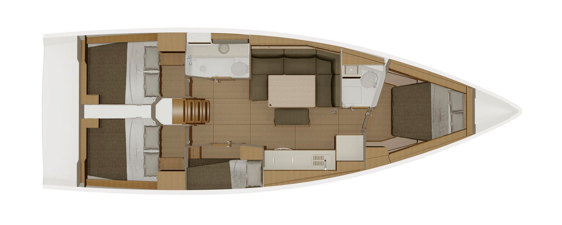 Dufour 430 Grand Large (4cab) Sketch