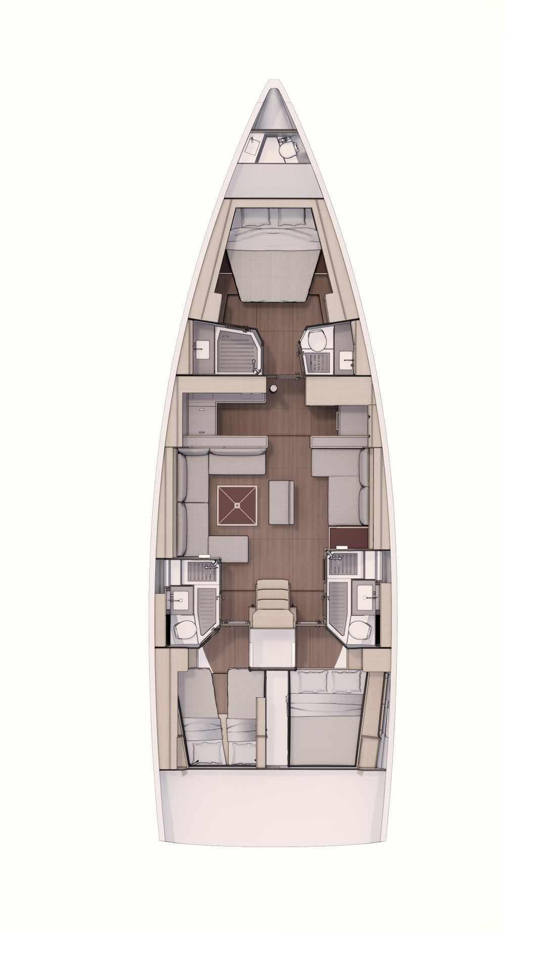 Dufour 530 OW (3+1cab/3+1wc) Sketch