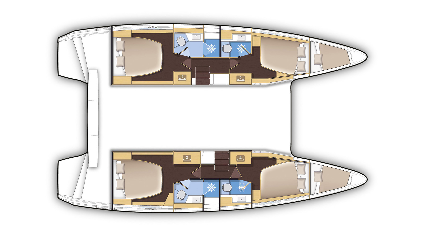 Lagoon 42 (4+2cab/4wc) Sketch