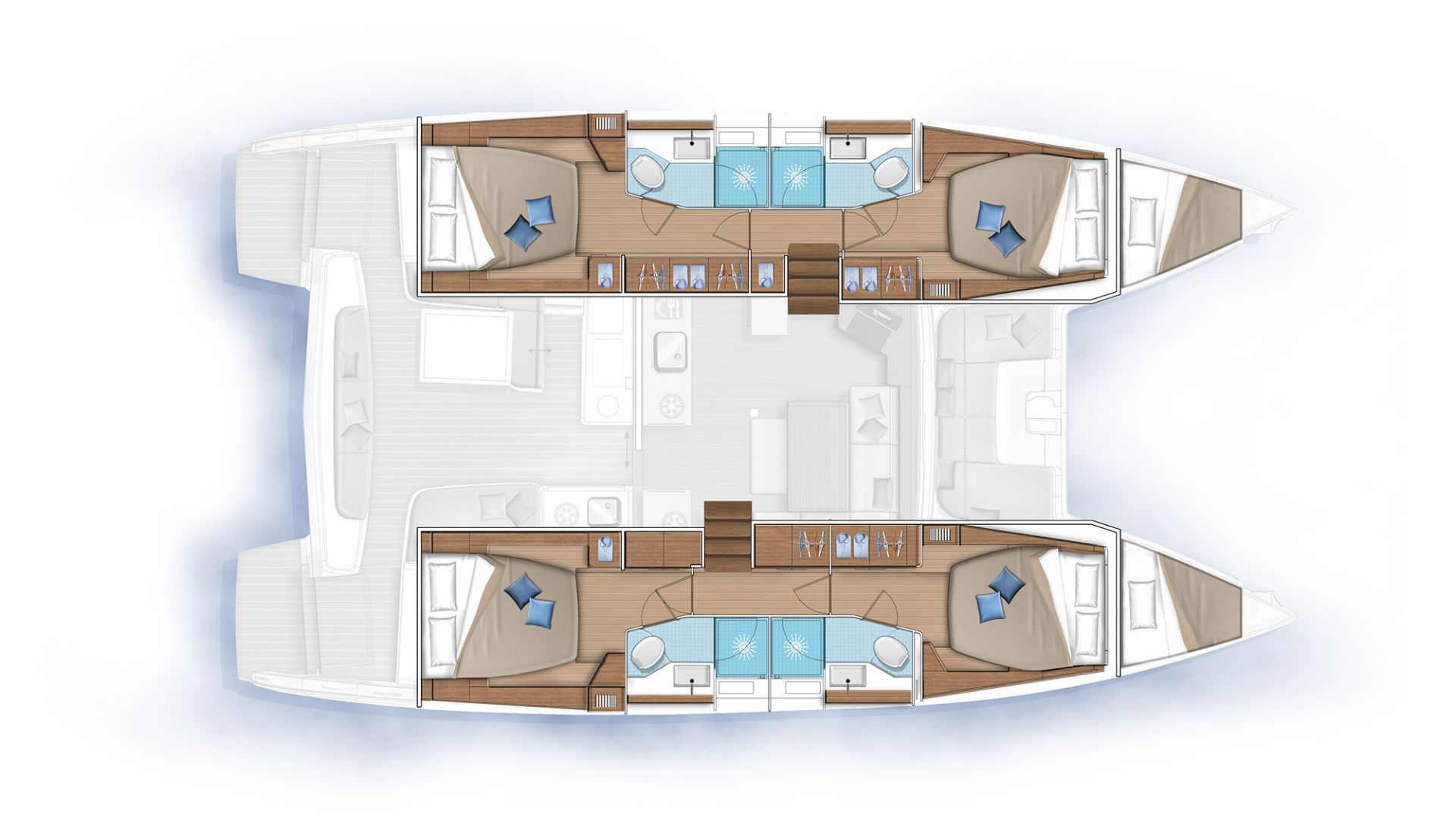 Lagoon 46 (4+2cab) Sketch