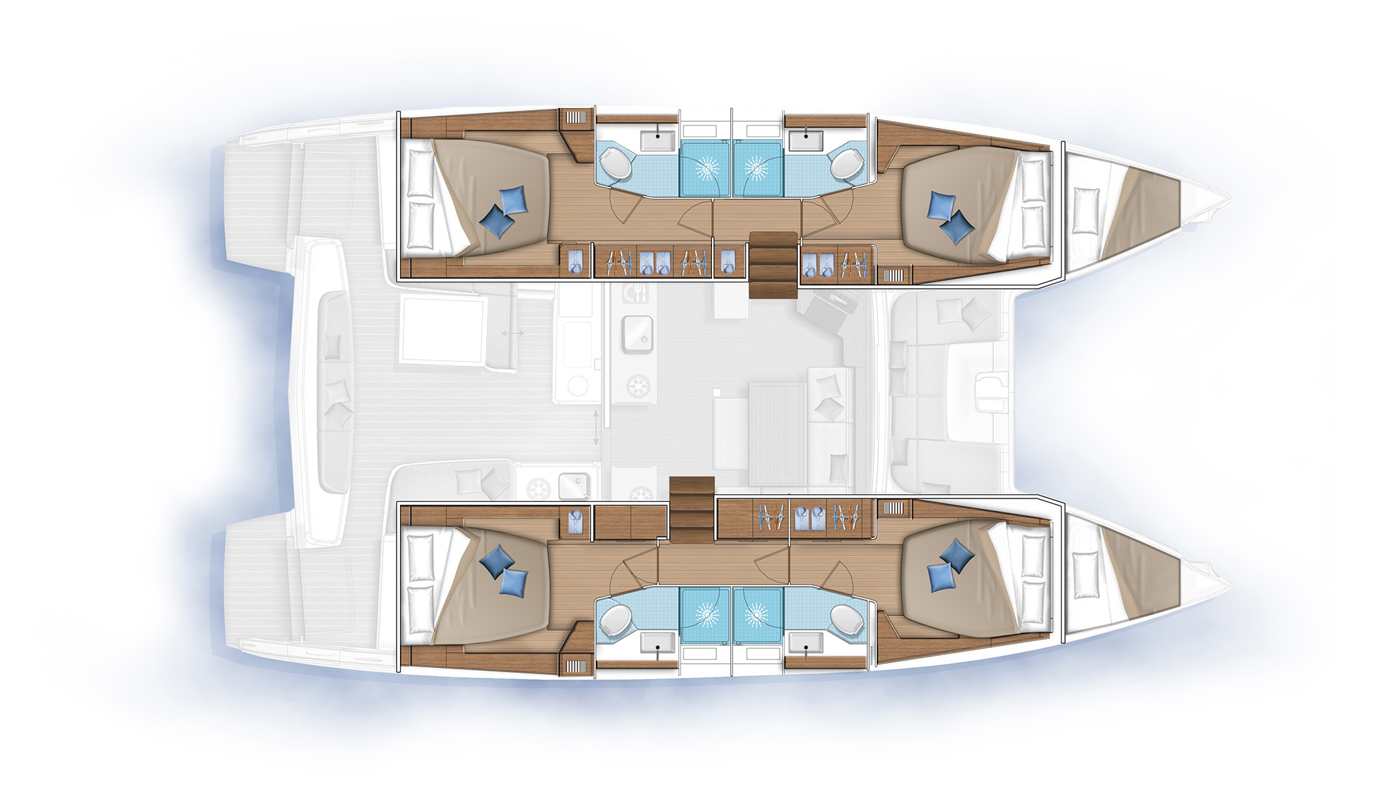 Lagoon 46 (4+2cab) Sketch