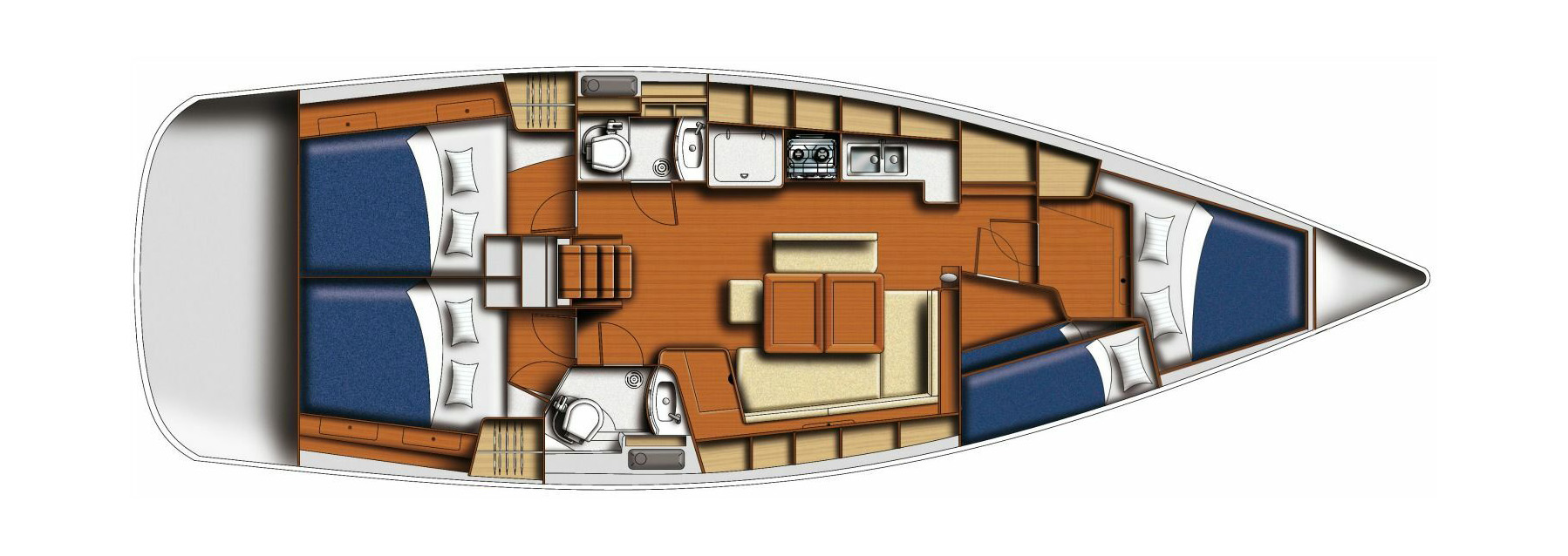 Oceanis 43 (4cab/2wc) Sketch
