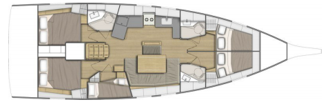 Oceanis 46.1 (5cab/3wc) Sketch