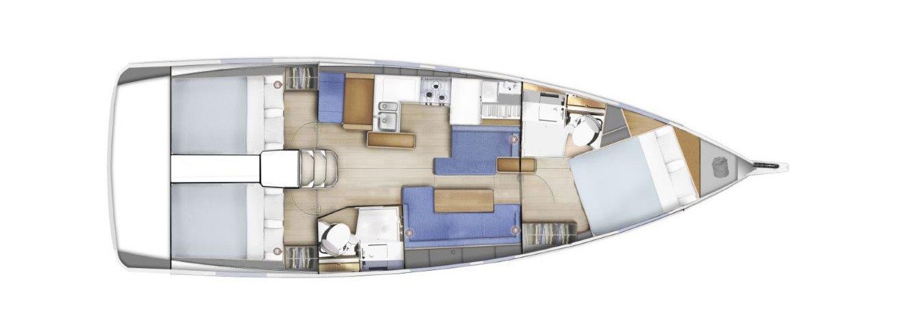 Sun Odyssey 410 (3cab) Sketch