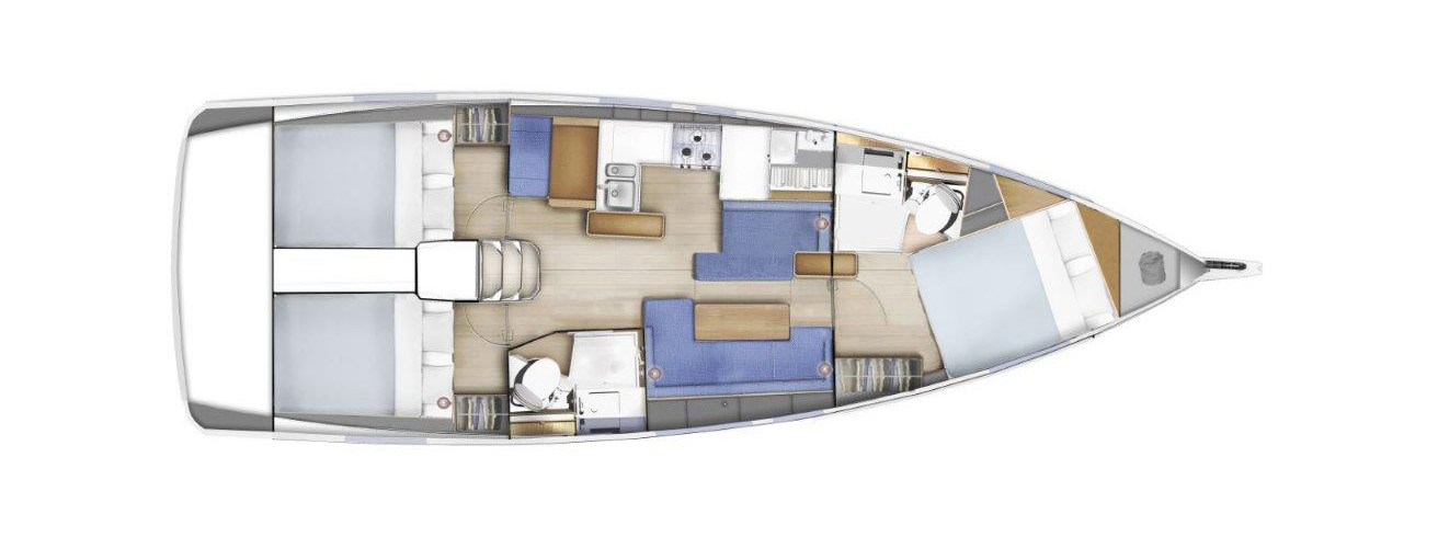 Sun Odyssey 410 (3cab) Sketch
