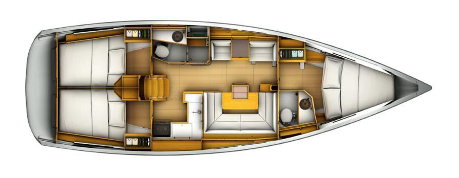 Sun Odyssey 419 (3 cab/2wc) Sketch