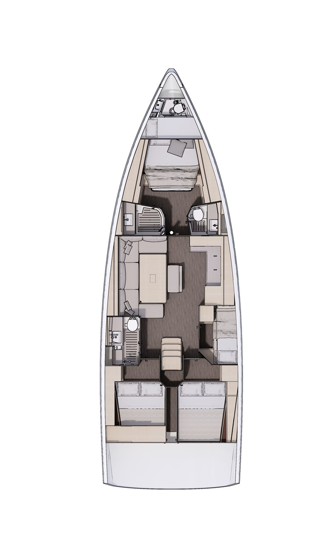 Dufour 470 (4+1cab/ 4 WC) Sketch