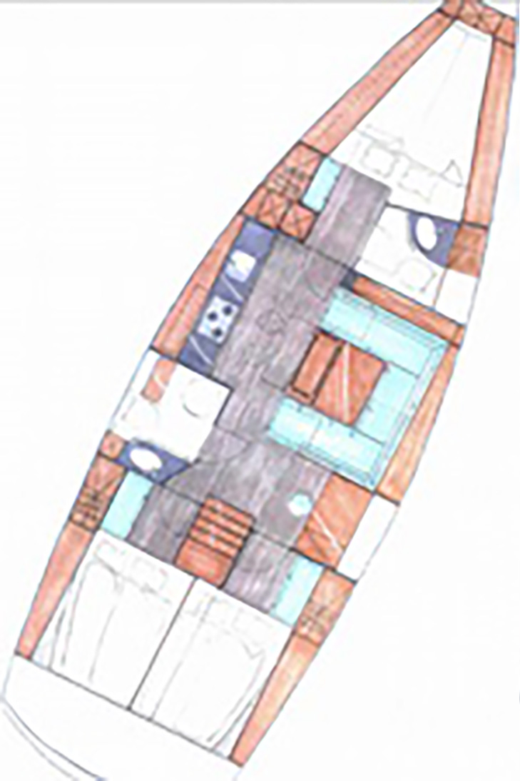 Bavaria 43 Cruiser Sketch