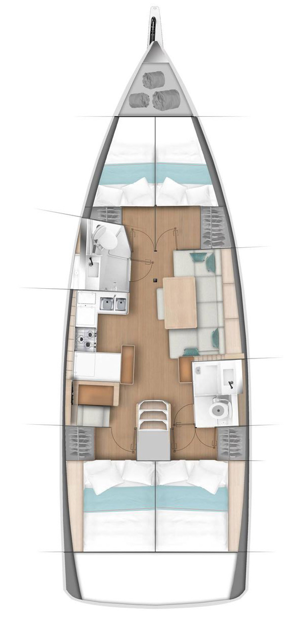 Sun Odyssey 440 (4 cab) Sketch