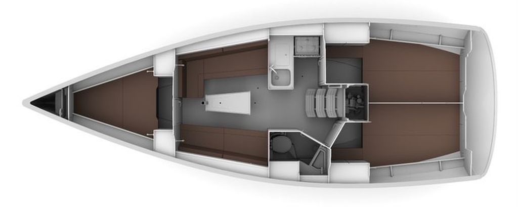 Bavaria Cruiser 34 Style - 3 cab. Sketch