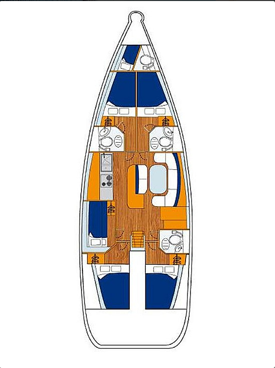 Cyclades 50.5 - 5 Cab Sketch