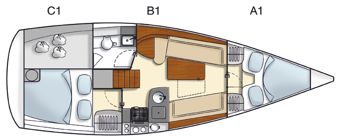 Hanse 325 Sketch