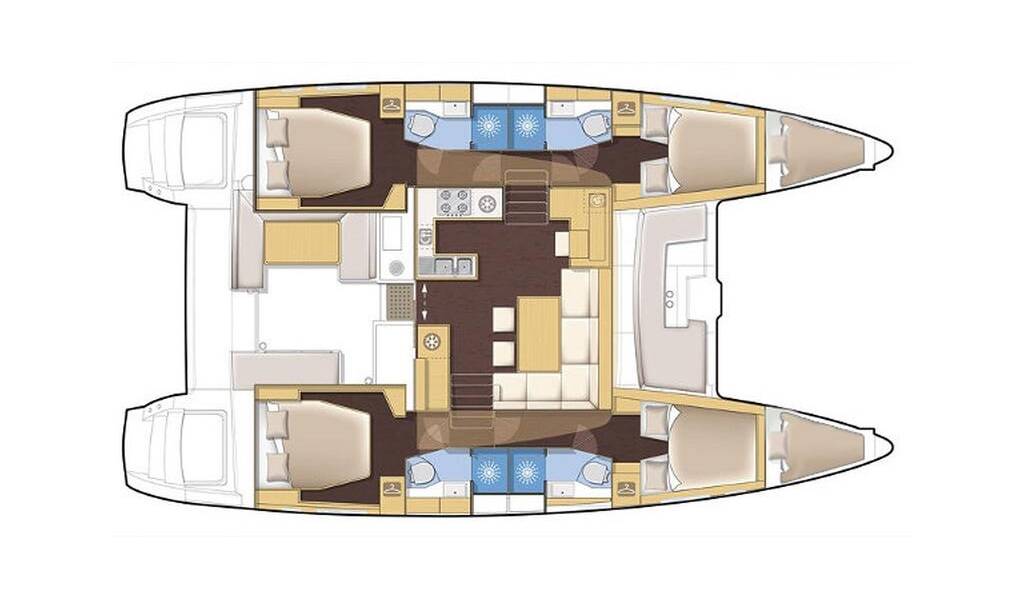Lagoon 450 F (4+2cab) Sketch