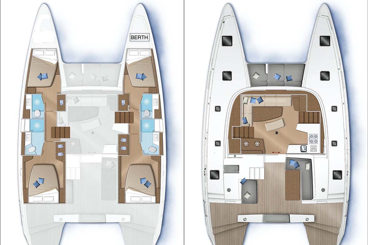 Lagoon 42 (4+1cab/4wc) Sketch