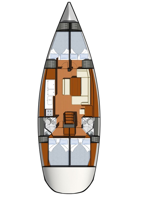 Sun Odyssey 44i (4cab/2wc) Sketch