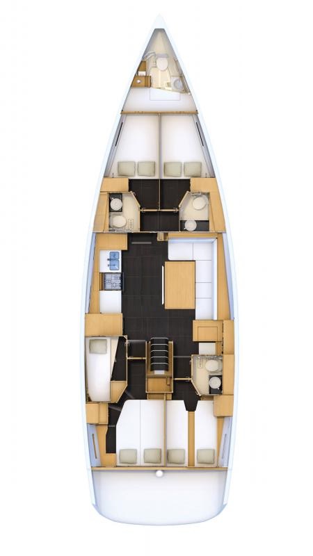 Jeanneau 54 (5+1 cab, 3WC) Sketch