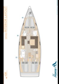 Hanse 458 (4cab/2wc) Sketch