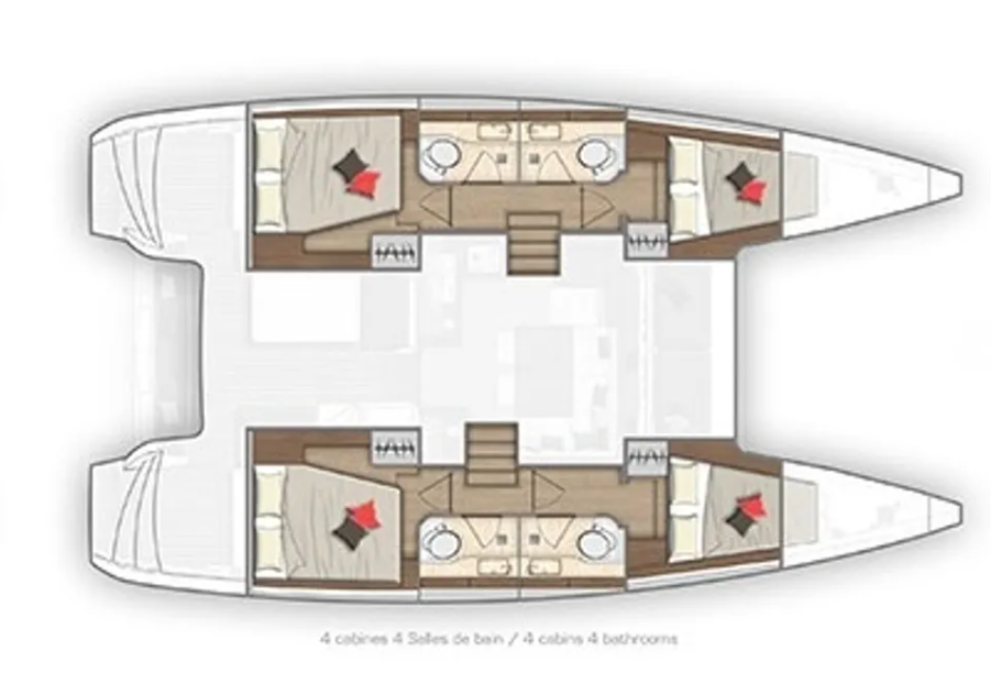 Lagoon 40 (4+2Cab/4wc) Sketch