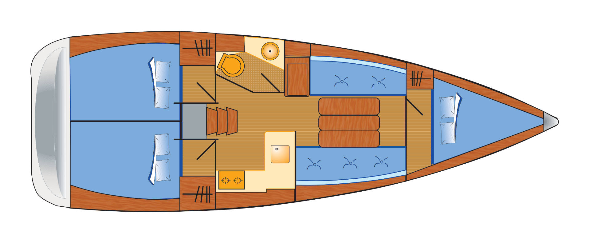 Sun Odyssey 349 (3cab) Sketch