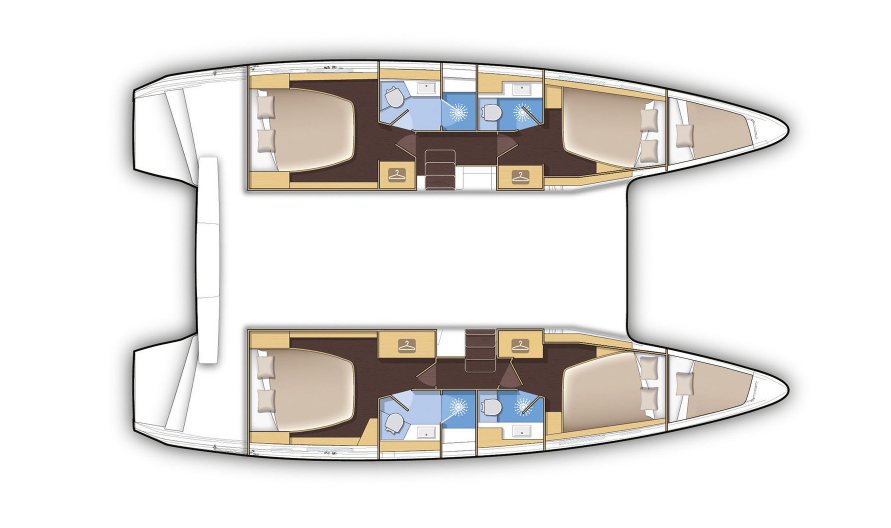 Lagoon 42 (4+2cab/4wc) Sketch
