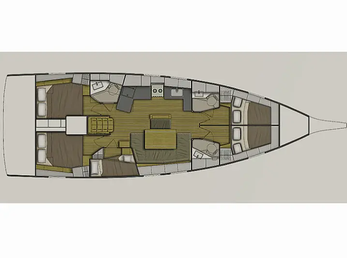 Oceanis 46.1 (5cab/3wc) Sketch