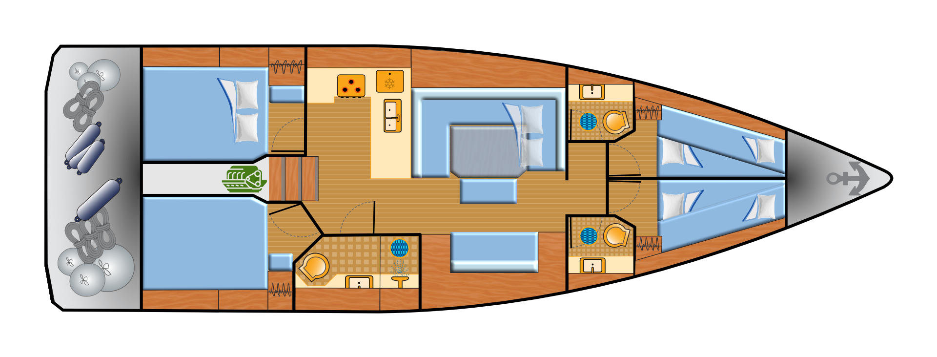 Bavaria C45 (4cab/3wc) Sketch