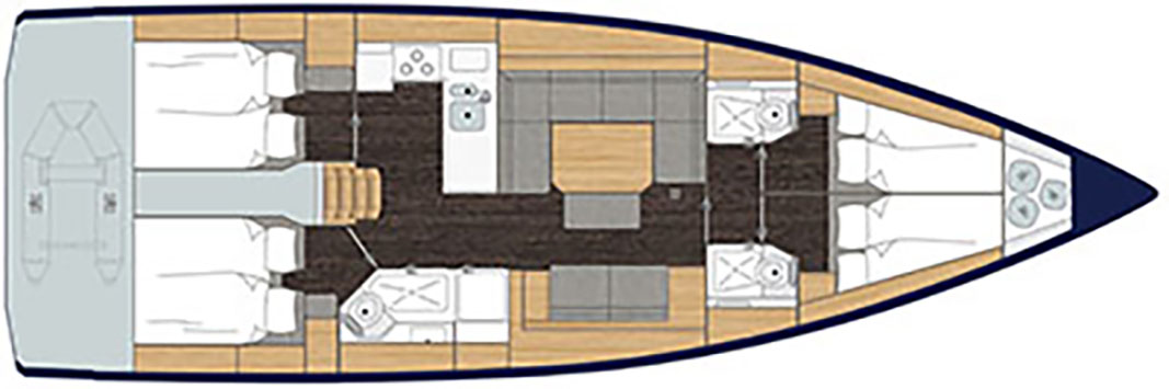 Bavaria C45 (4cab/3wc) Sketch