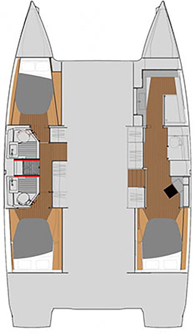 Astrea 42 - 3 + 2 cab. Sketch