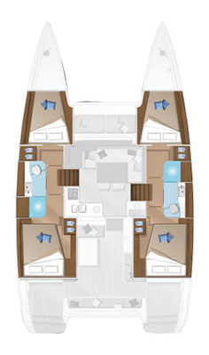 Lagoon 40 (4+2Cab/4wc) Sketch