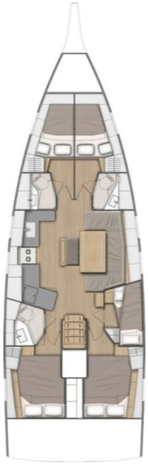 Oceanis 46.1 (5cab/3wc) Sketch