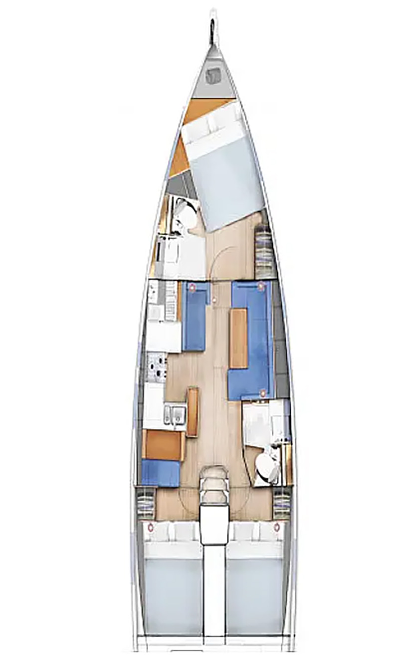 Sun Odyssey 410 (3cab) Sketch