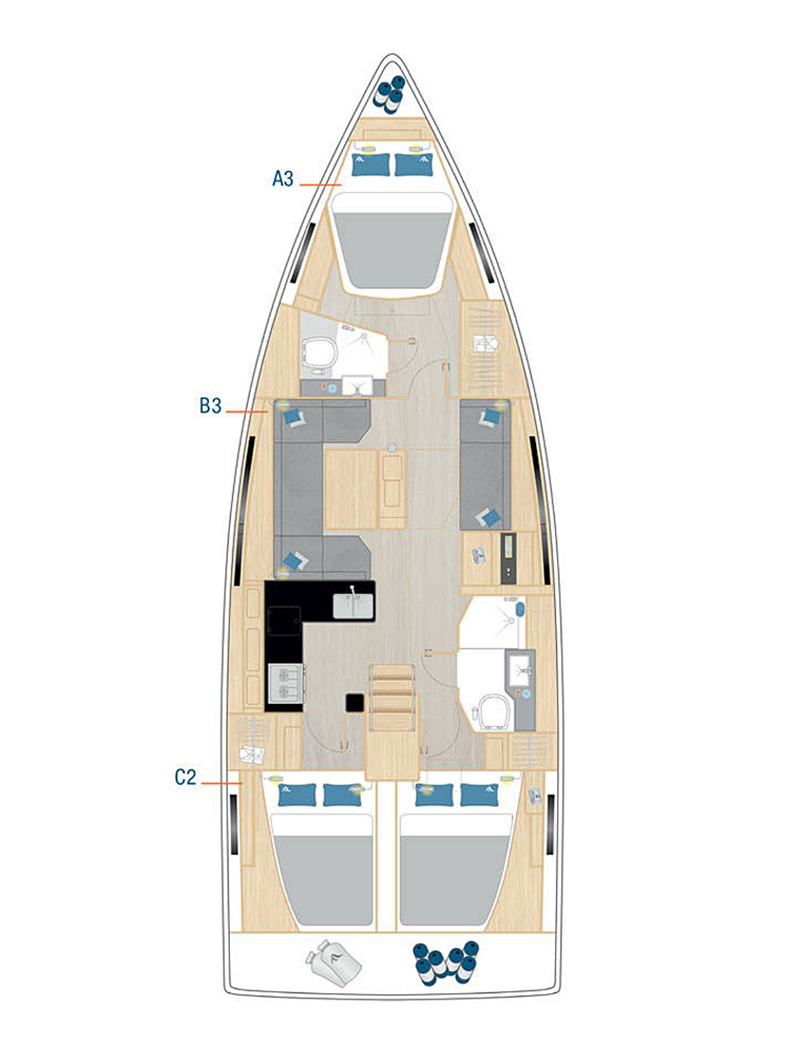 Hanse 410 Sketch