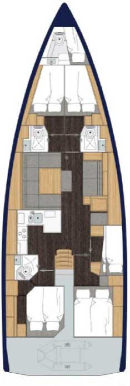 Grundriss von Bavaria C50 Style Juana