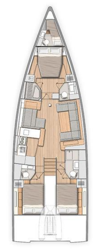 Oceanis 54 (3+1cab) Sketch