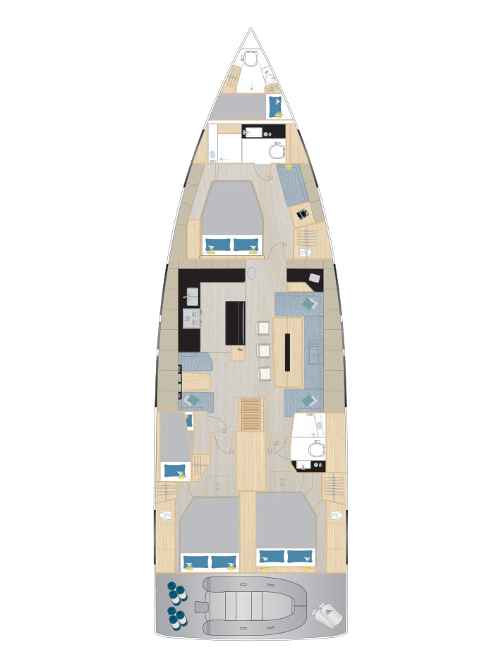 Hanse 590 „Art H“ als Charteryacht