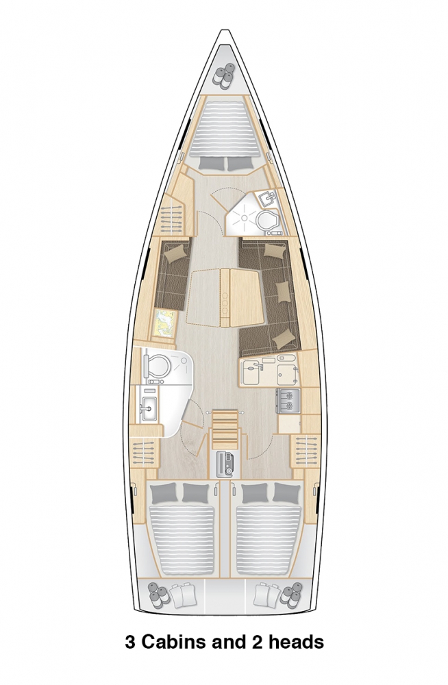 Hanse 418 Sketch