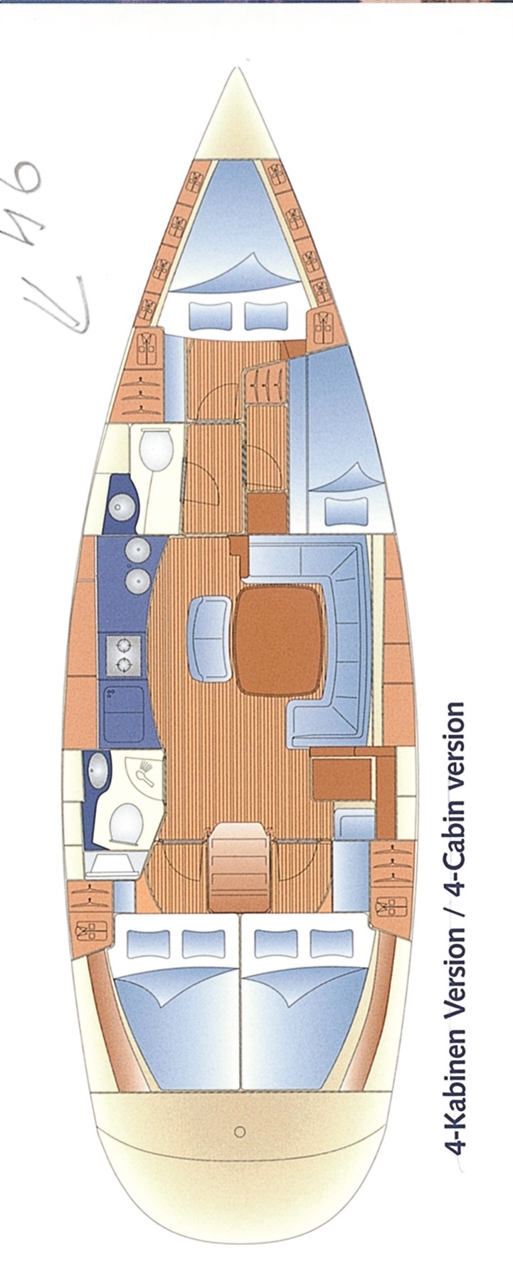 Bavaria 46 Cruiser (4 cab) Sketch